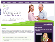 Tablet Screenshot of agingcareadvocates.com